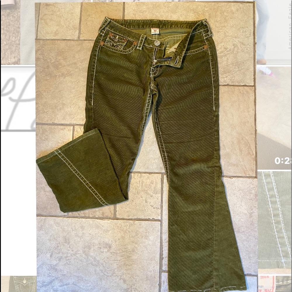 Women’s True Religion corduroys green 32 X 32
